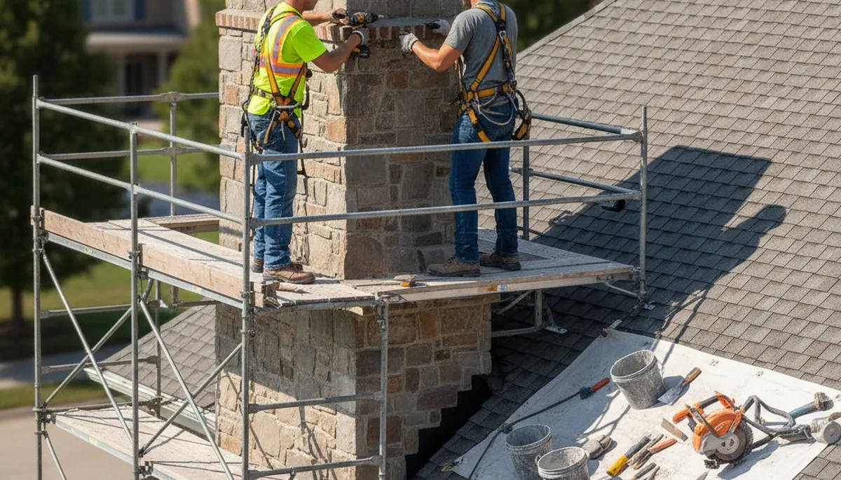 Cincinnati, OH chimney repair by FX Remodeling & Exteriors for leak and masonry damage prevention