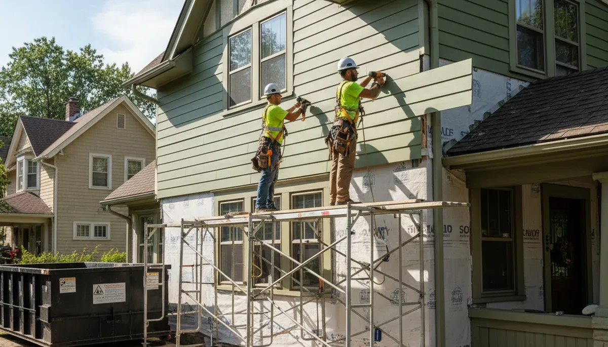 Vinyl siding installation for Cincinnati, OH home exterior by a professional siding contractor