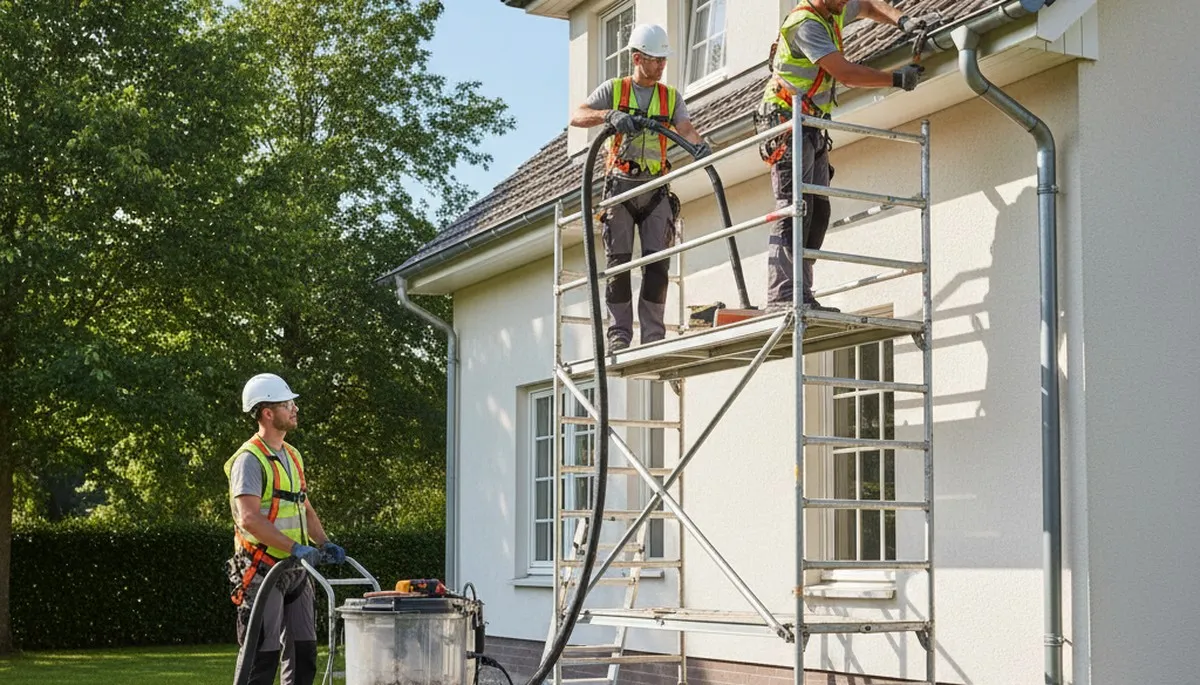 Cincinnati, OH gutter cleaning service by FX Remodeling & Exteriors for clear, properly flowing gutters