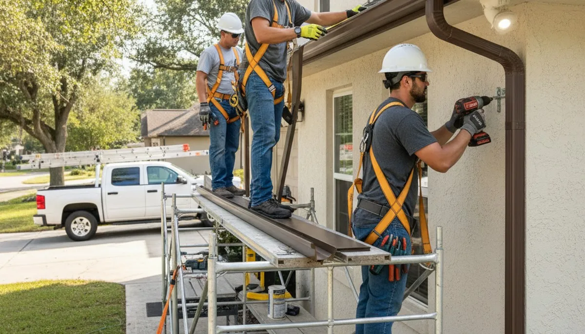 Cincinnati, OH gutter installation by FX Remodeling & Exteriors for home water protection