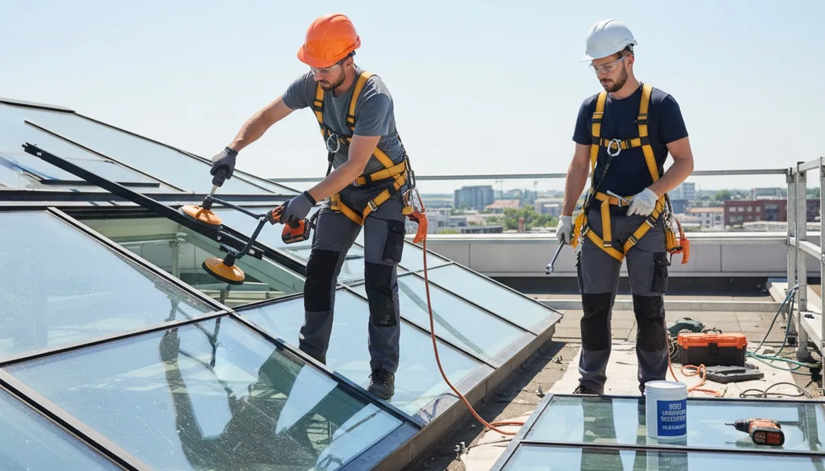 Cincinnati, OH skylight repair on a residential roof by FX Remodeling & Exteriors